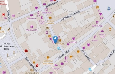 Standortkarte zu Sinn leben in Schweinfurt