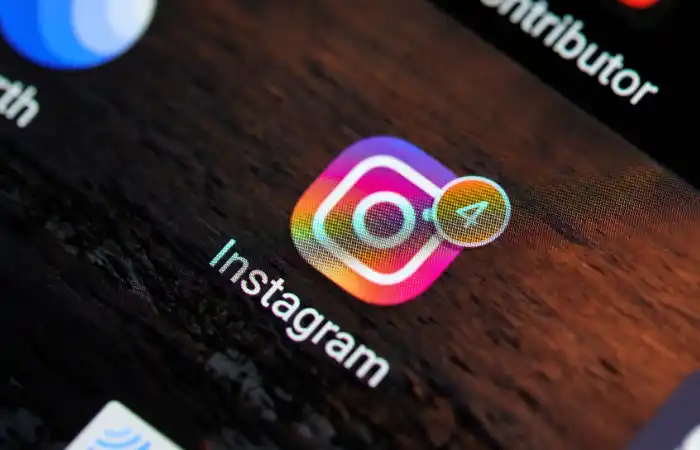 Ein Bildschirm mit der Instagram-App